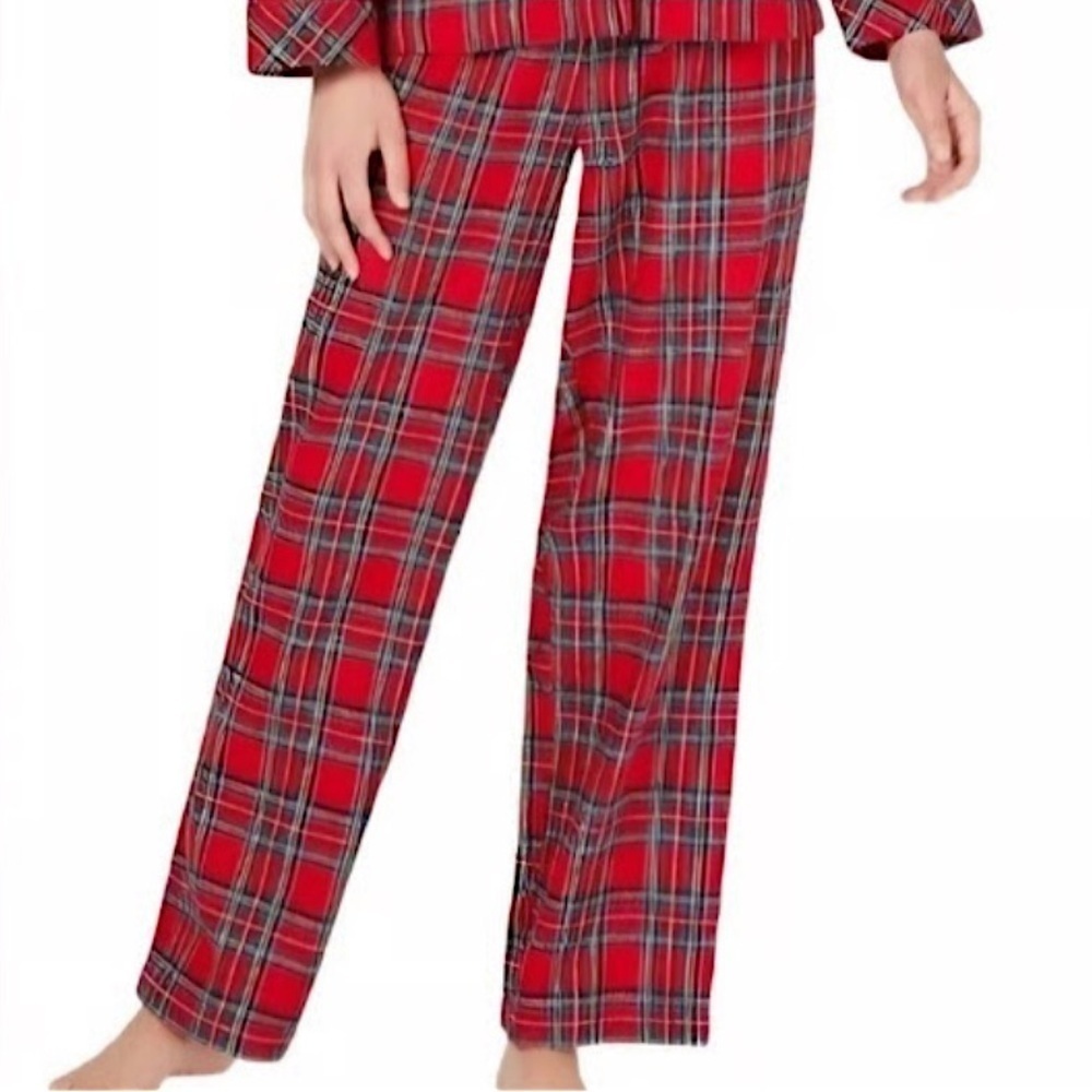 ❤️ 🆕 GAP BODY flannel Red Plaid Pajama Pants Size M